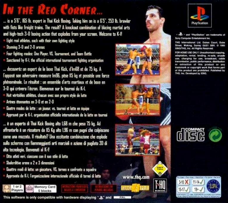 K-1 The Arena Fighters — box-2D-back (EU)