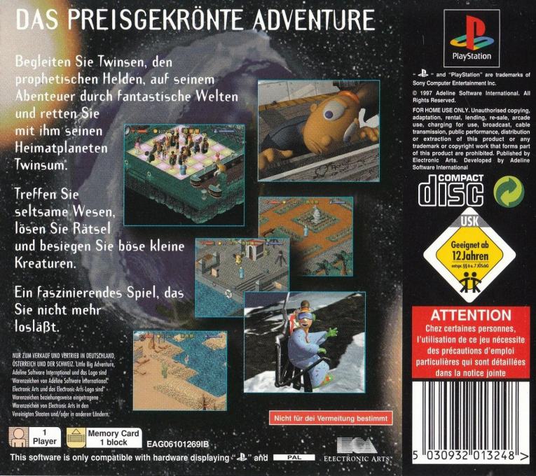Little Big Adventure — box-2D-back (DE)