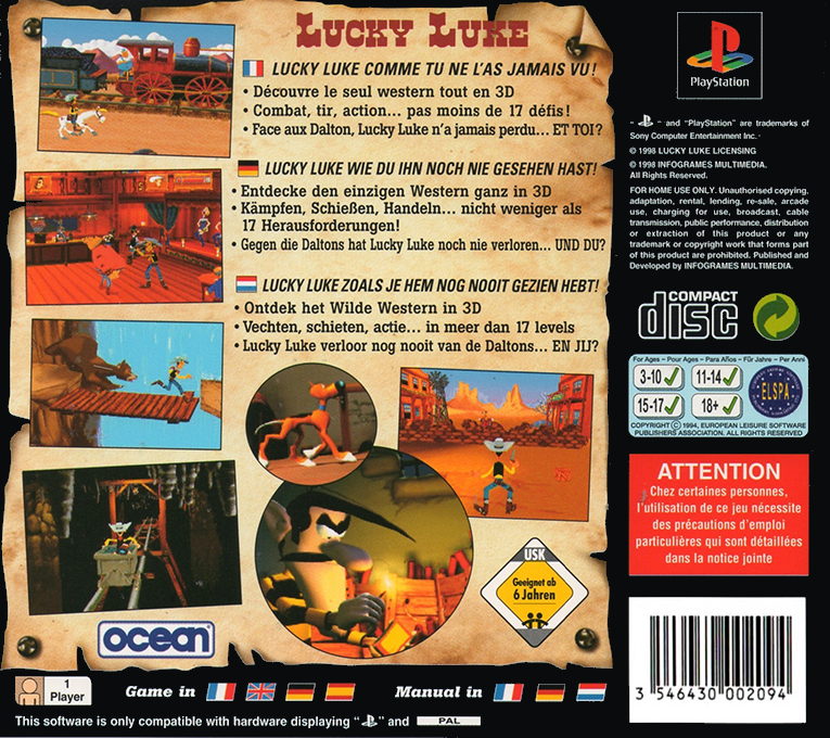 Lucky Luke — box-2D-back (EU)