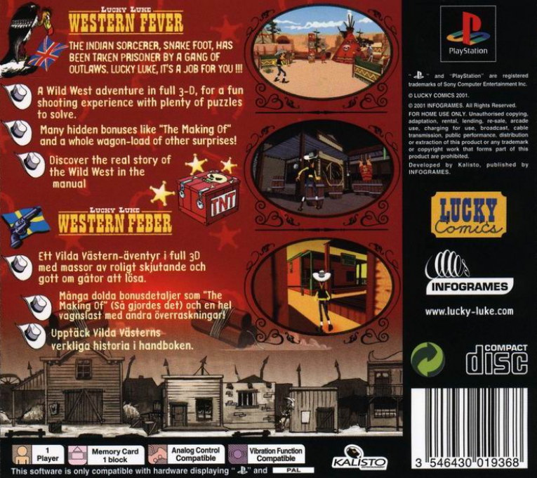 Lucky Luke Western Fever — box-2D-back (EU)