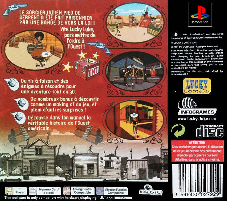 Lucky Luke Western Fever — box-2D-back (FR)
