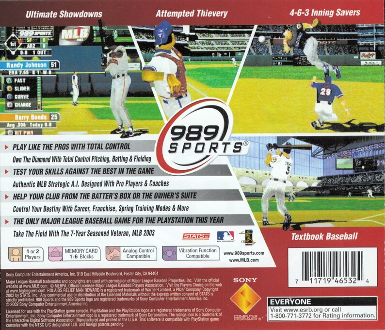 Mlb 2003 — box-2D-back (US)