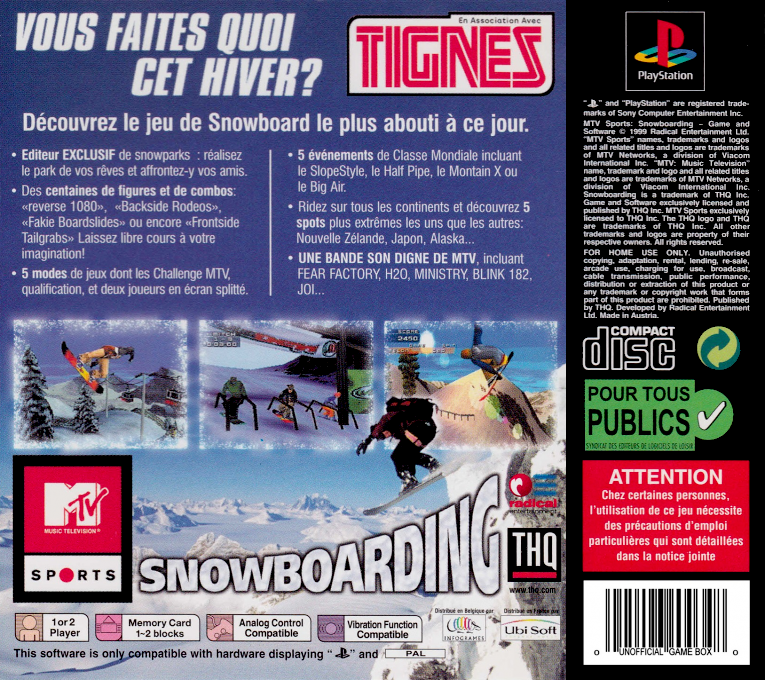 Mtv Sports - Snowboarding — box-2D-back (FR)