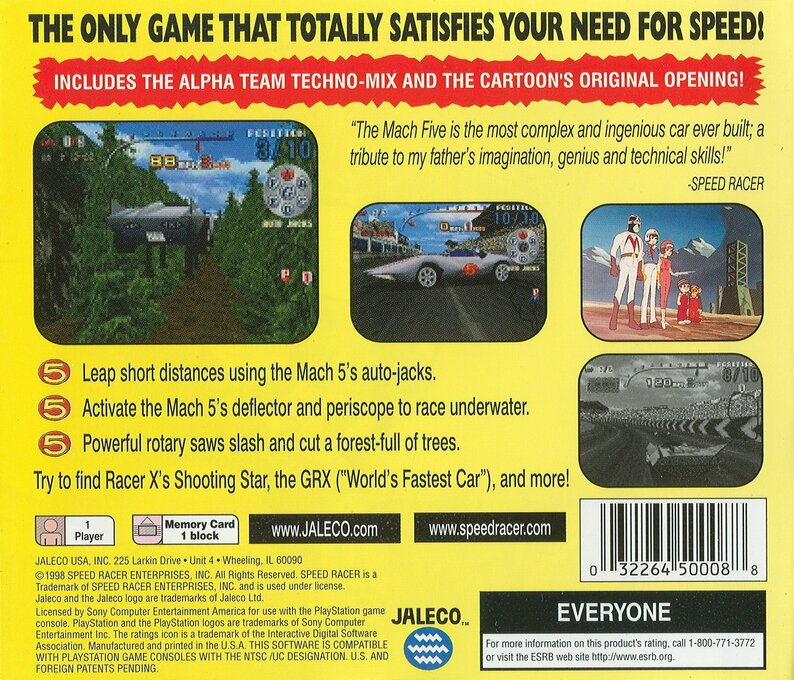 Speed Racer — box-2D-back (US)