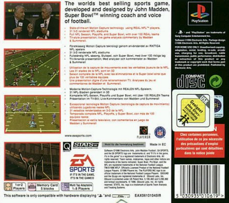 Madden NFL 97 — box-2D-back (EU)