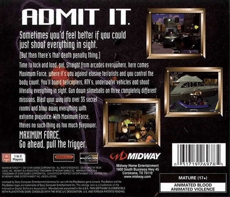Maximum Force — box-2D-back (US)