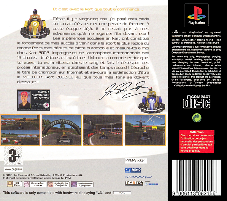 Michael Schumacher Racing World Kart 2002 — box-2D-back (FR)