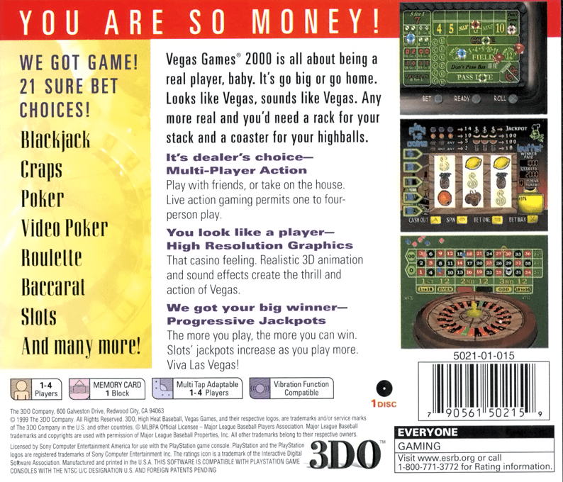 Midnight in Vegas — box-2D-back (US)