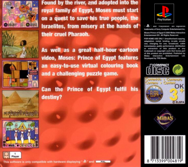 Moses - Prince Of Egypt — box-2D-back (EU)