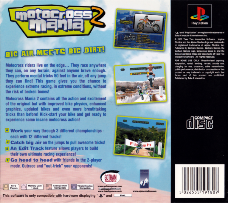 Motocross Mania 2 — box-2D-back (EU)