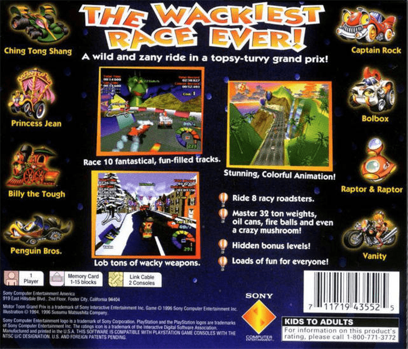 Motor Toon Grand Prix — box-2D-back (US)