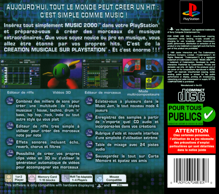 Music 2000 — box-2D-back (FR)