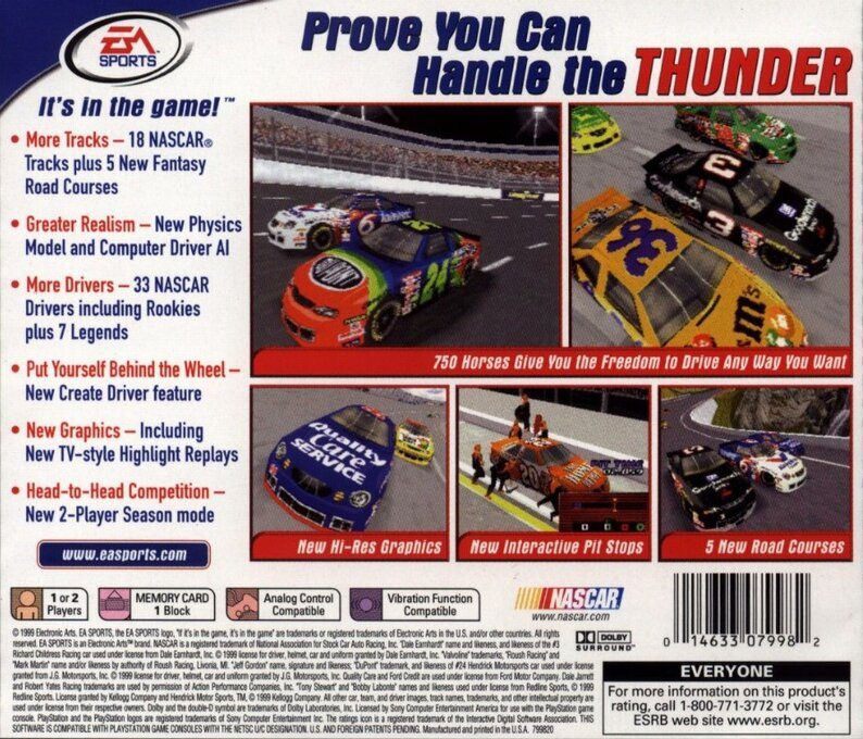 Nascar 2000 — box-2D-back (US)