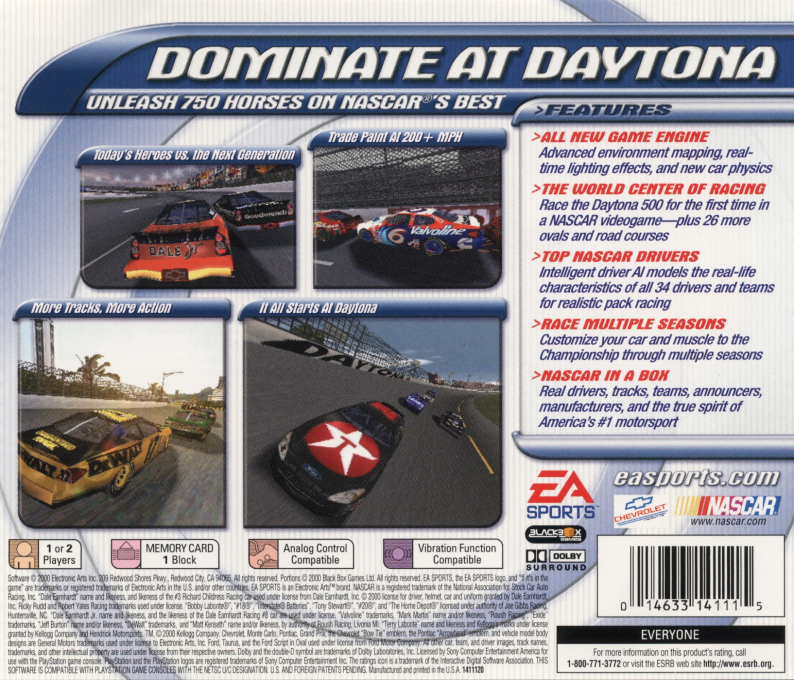 Nascar 2001 — box-2D-back (US)