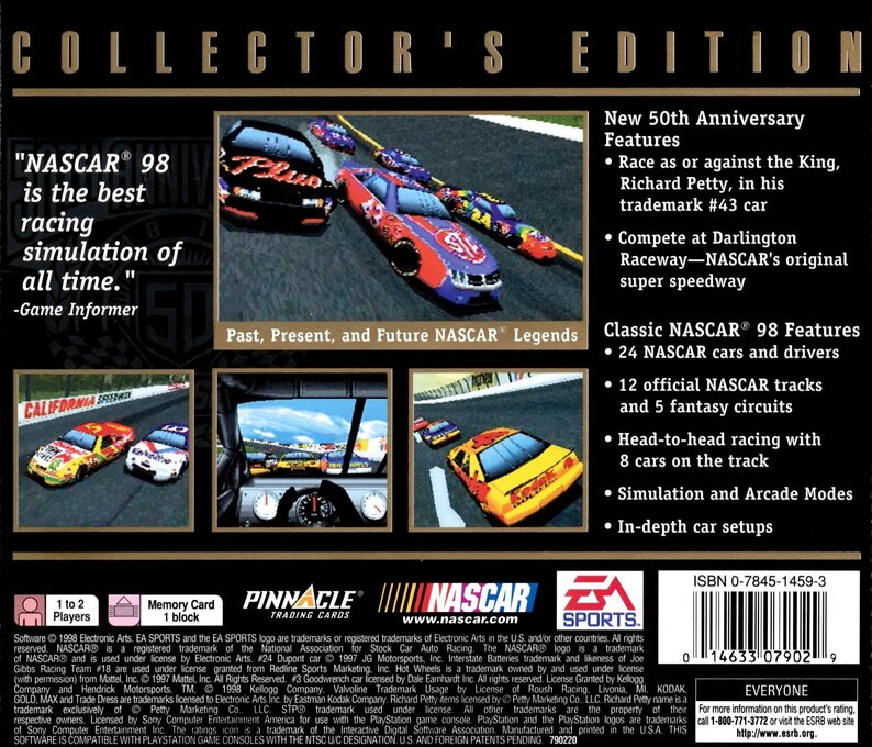 Nascar '98 - Collector's Edition — box-2D-back (US)