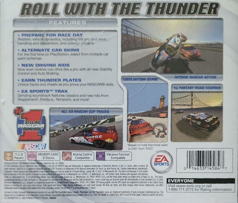 NASCAR Thunder 2003 — box-2D-back (US)