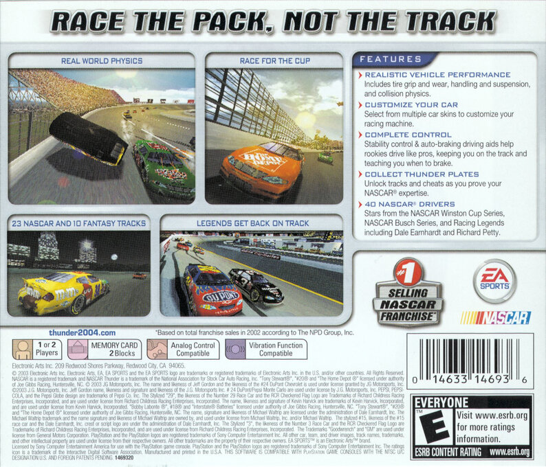 Nascar Thunder 2004 — box-2D-back (US)