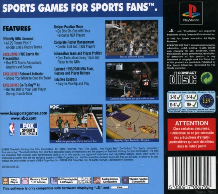 Nba Basketball 2000 — box-2D-back (EU)