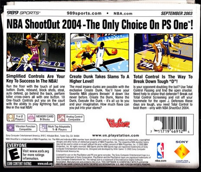 Nba Shootout 2004 — box-2D-back (US)