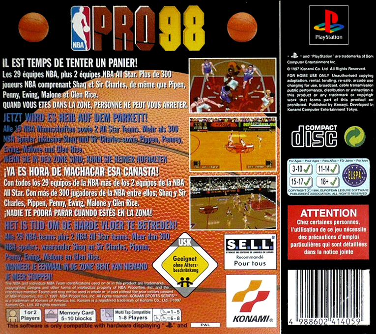 Nba Pro '98 — box-2D-back (EU)