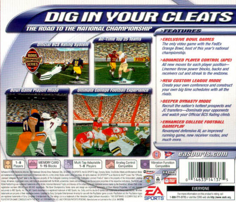 Ncaa Football 2001 — box-2D-back (US)