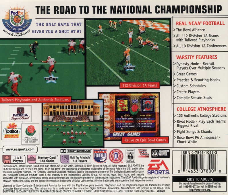 Ncaa Football 98 — box-2D-back (US)