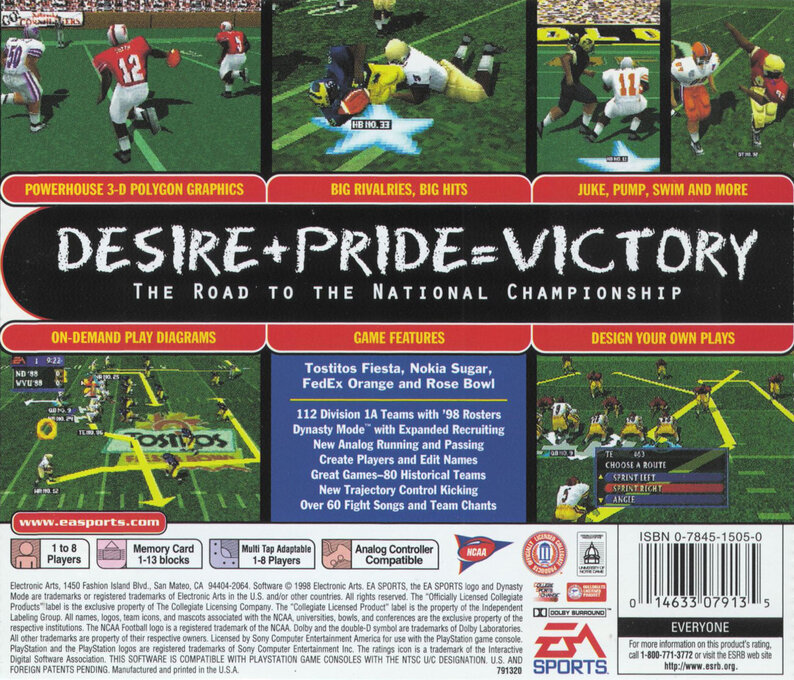 Ncaa Football 99 — box-2D-back (US)