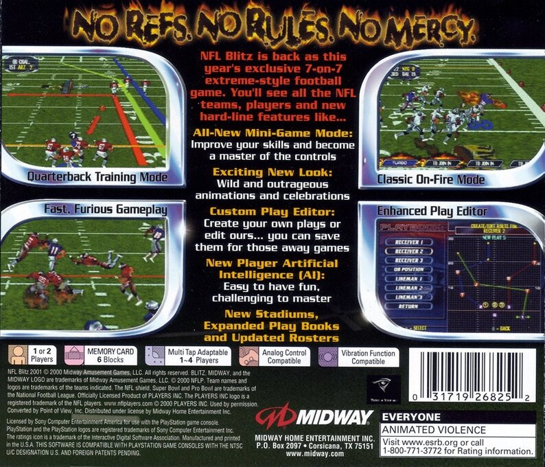 Nfl Blitz 2001 — box-2D-back (US)