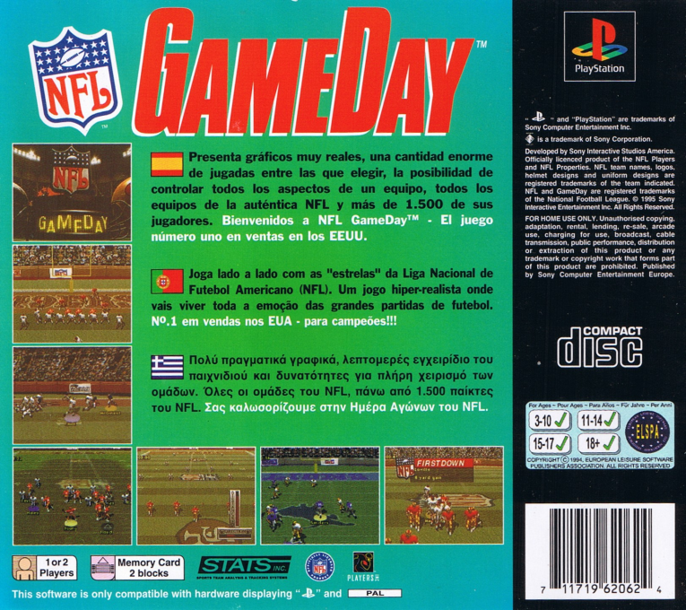Nfl Gameday — box-2D-back (EU)