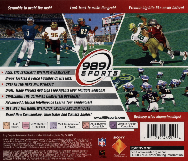 Nfl Gameday 2002 — box-2D-back (US)