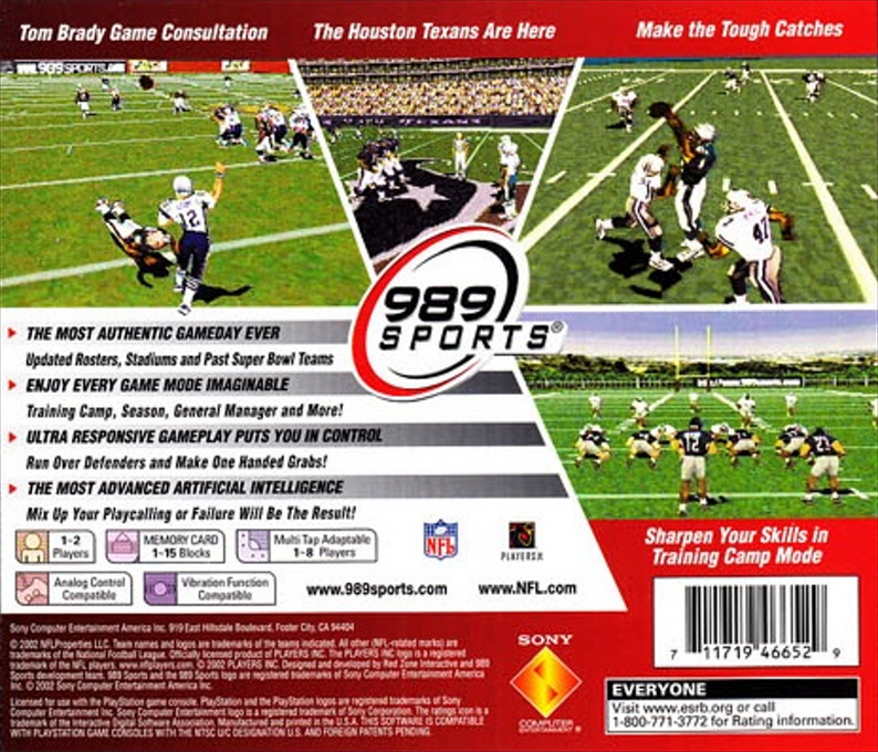 Nfl Gameday 2003 — box-2D-back (US)