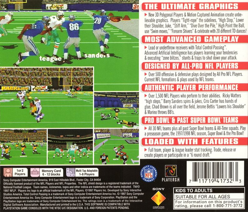 Nfl Gameday 98 — box-2D-back (US)
