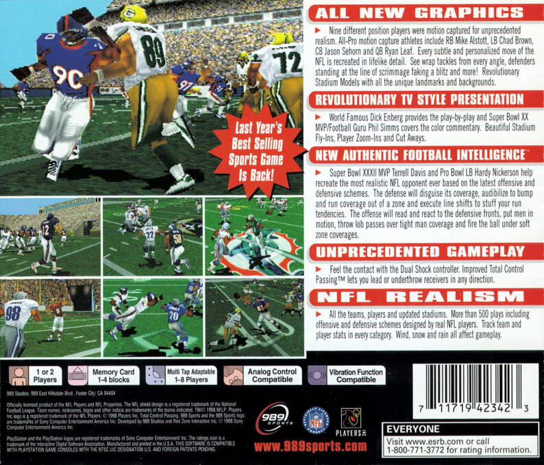 Nfl Gameday 99 — box-2D-back (US)