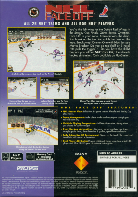 Nhl Faceoff — box-2D-back (AME)
