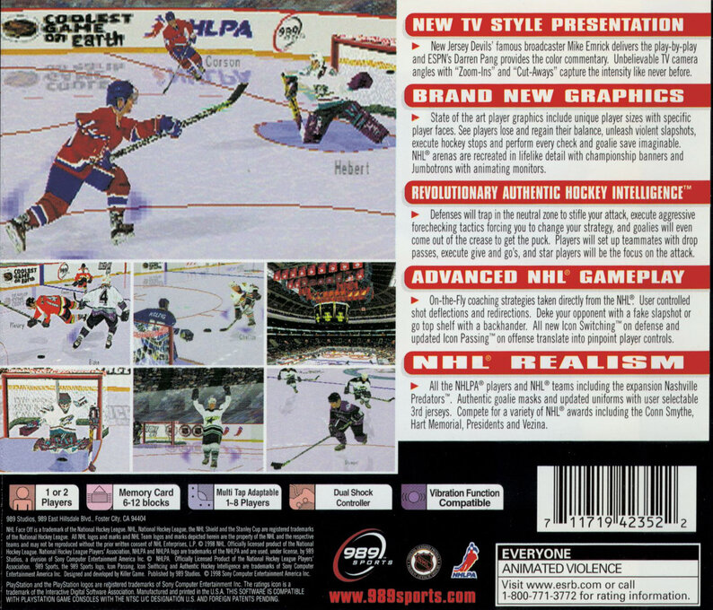 Nhl Faceoff 99 — box-2D-back (US)