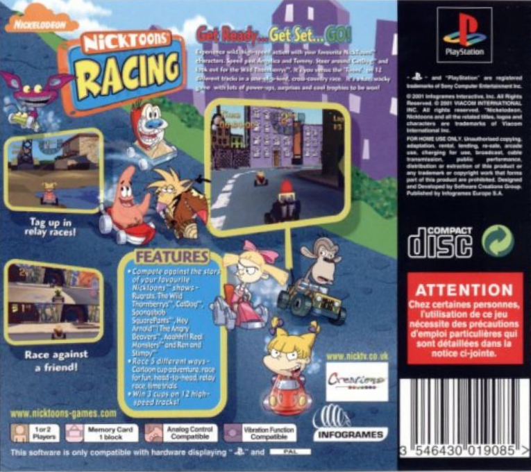 Nicktoons Racing — box-2D-back (EU)