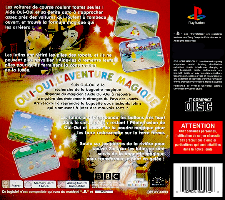 Noddy's Magic Adventure — box-2D-back (FR)