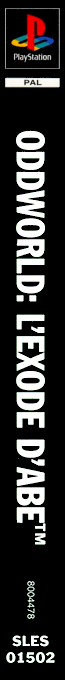 Oddworld - Abe's Exoddus — box-2D-side (FR)