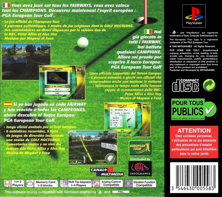 Pga European Tour Golf — box-2D-back (EU)