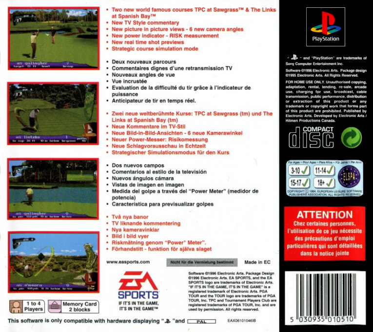 PGA Tour 97 — box-2D-back (EU)