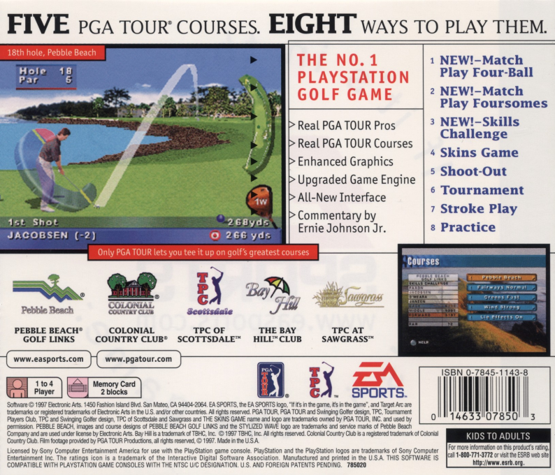 Pga Tour 98 — box-2D-back (US)