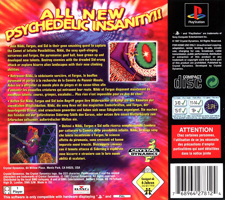 Pandemonium 2 — box-2D-back (EU)