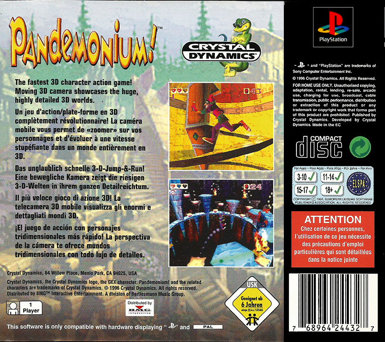Pandemonium! — box-2D-back (EU)