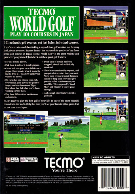 Tecmo World Golf — box-2D-back (US)