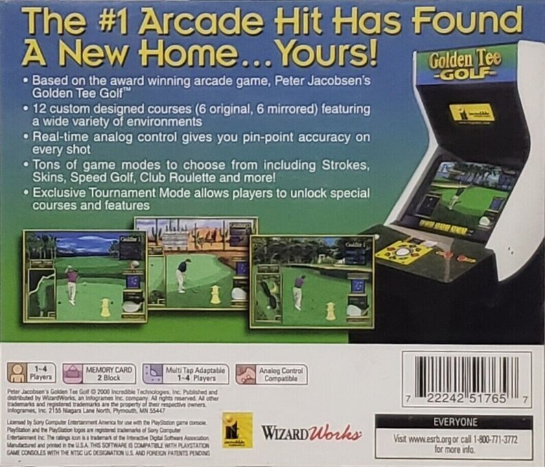 Peter Jacobsen's Golden Tee Golf — box-2D-back (US)