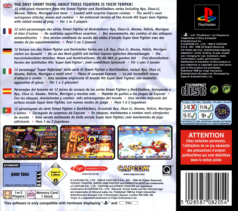 Pocket Fighter — box-2D-back (EU)