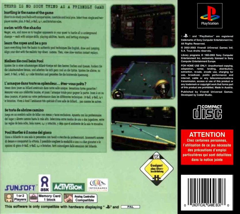 Pool Hustler — box-2D-back (EU)