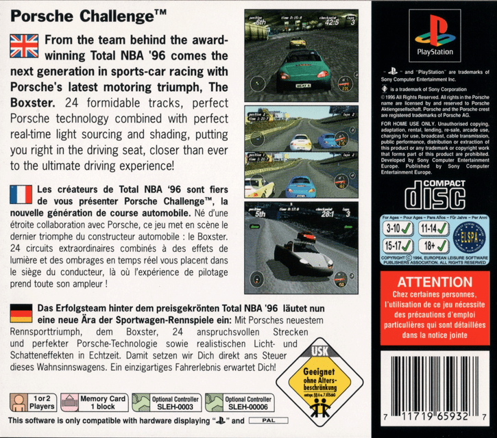 Porsche Challenge — box-2D-back (EU)