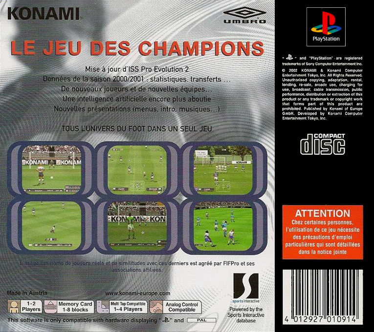 Pro Evolution Soccer — box-2D-back (FR)