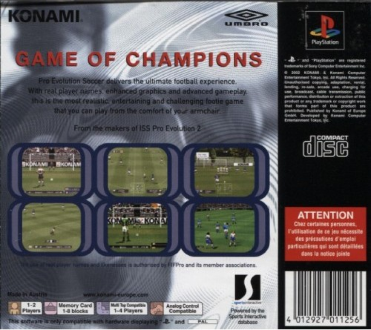 Pro Evolution Soccer — box-2D-back (EU)